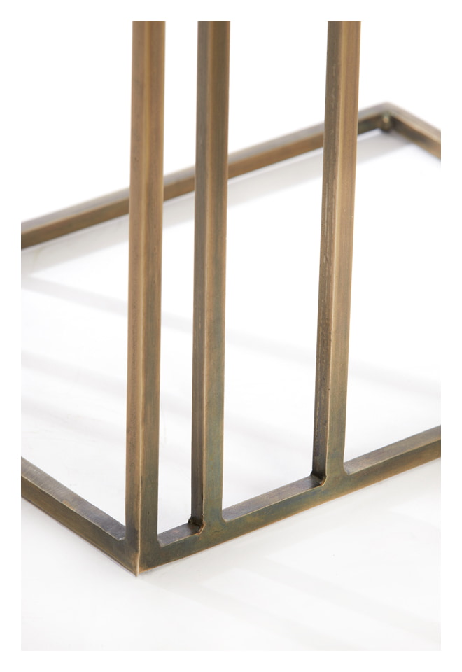 Light & Living Laptoptafel 'Roshan' Travertin, kleur Zand/Antiek Brons
