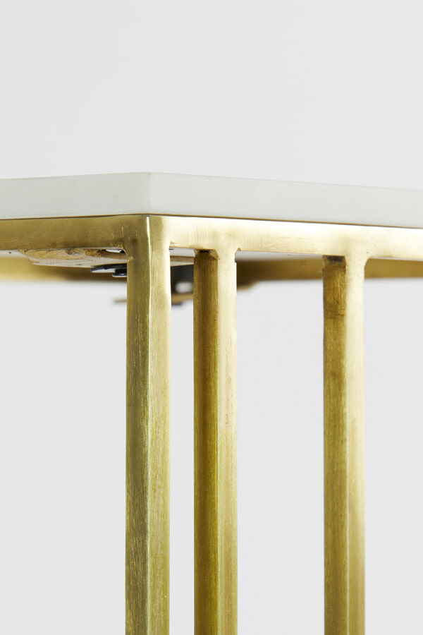 Light & Living Laptoptafel 'Roshan' Marmer, 41 x 31cm, kleur Wit