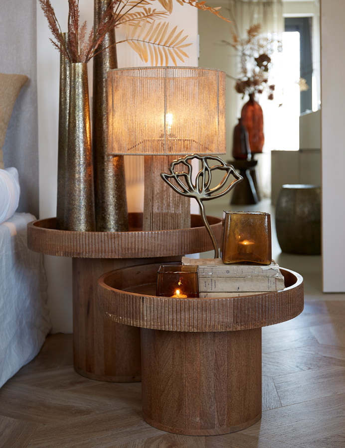 Light & Living Bijzettafel 'Kalomo' 50cm, kleur Bruin
