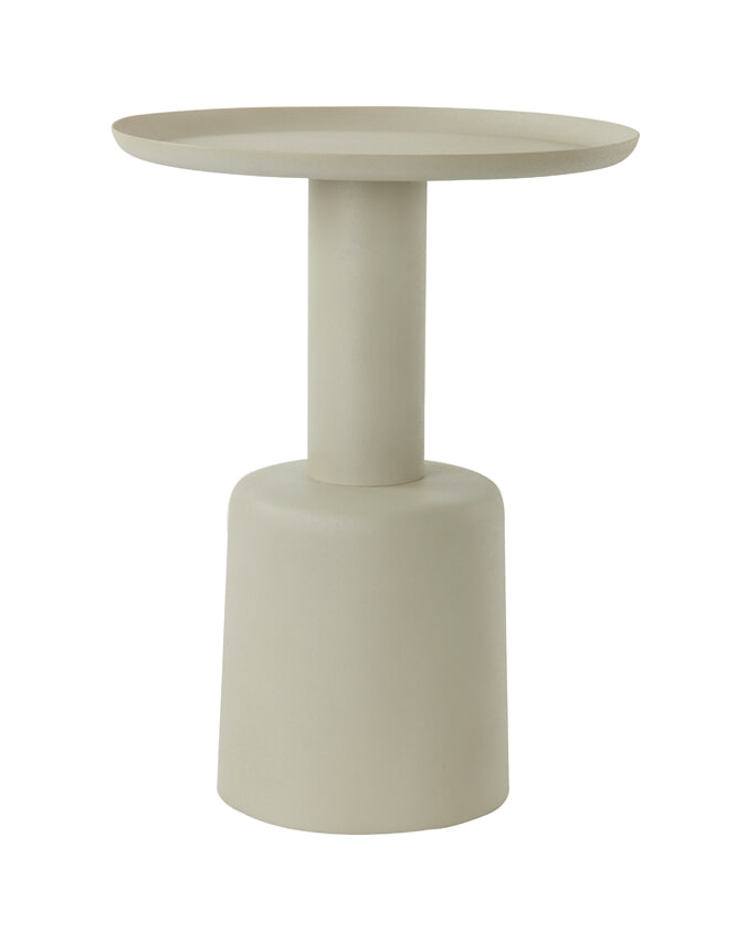 Light & Living Bijzettafel 'Milaki' 39cm, kleur Beige
