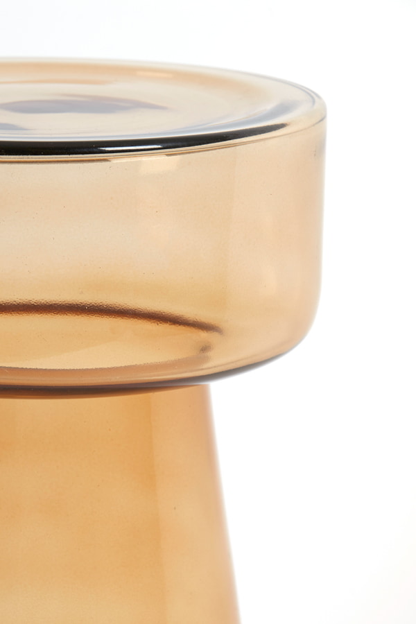 Light & Living Bijzettafel 'Dakwa' Glas, 30cm, kleur Okergeel