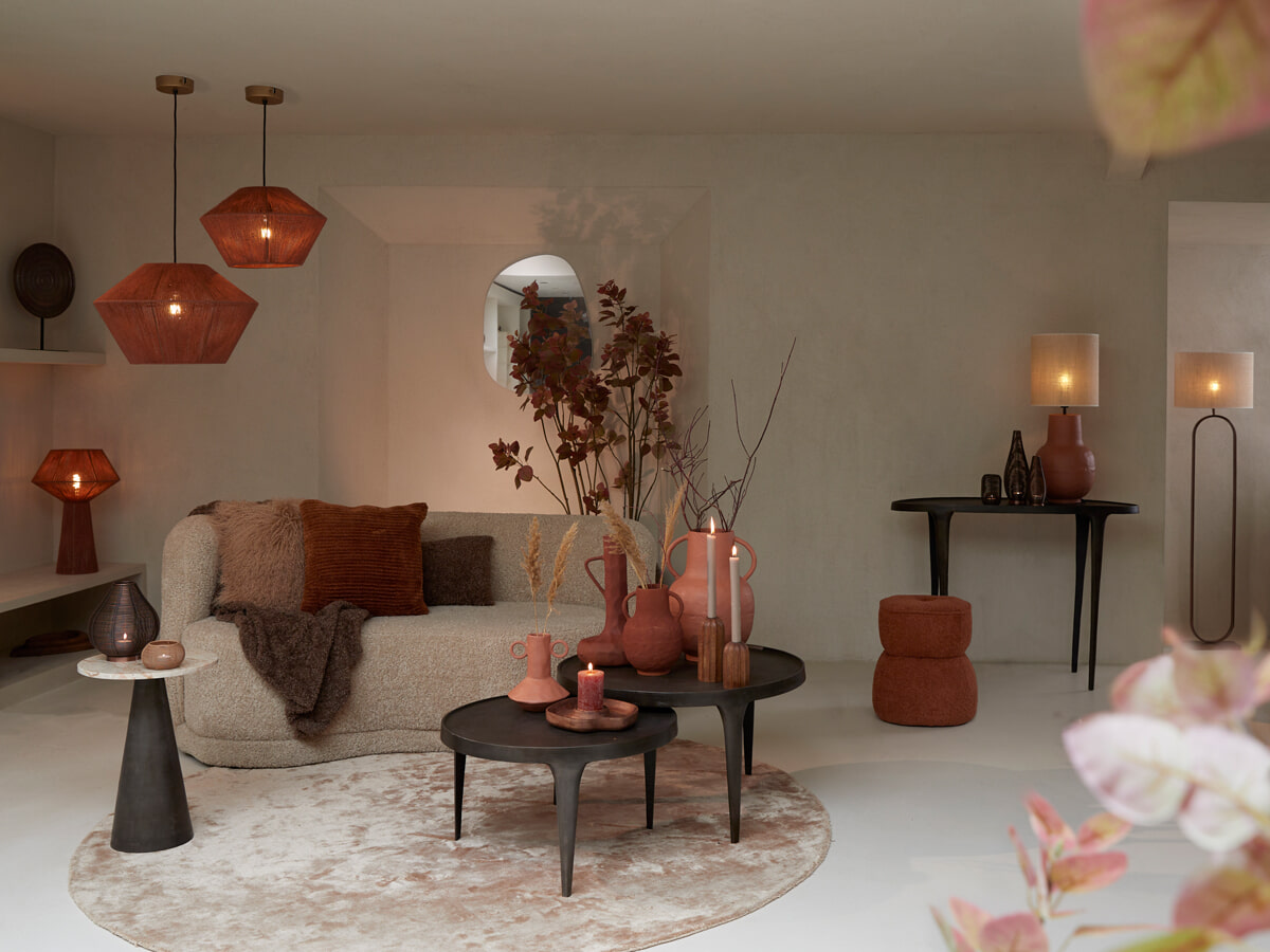 Light & Living Bank 'Amelie' Teddy, kleur Beige
