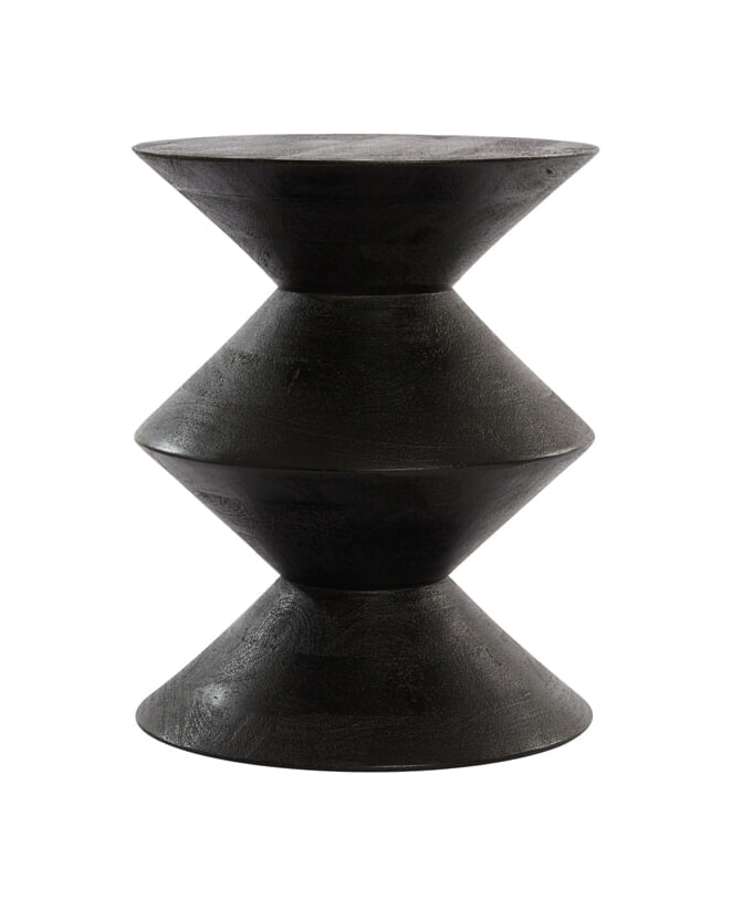 Light & Living Bijzettafel 'Larus' Mangohout, kleur Zwart