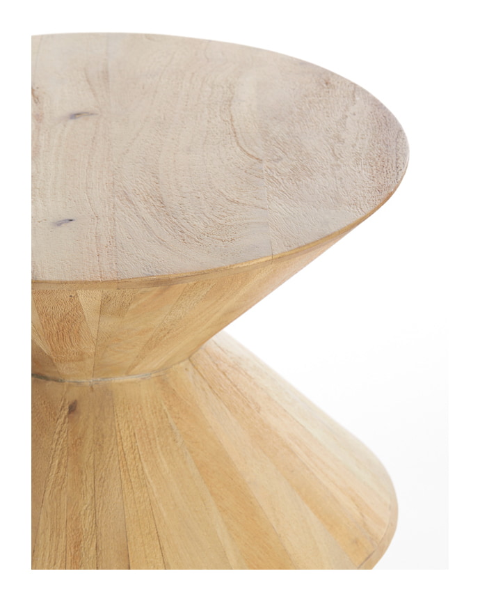 Light & Living Bijzettafel 'Larus' Mangohout, 40cm, kleur Naturel