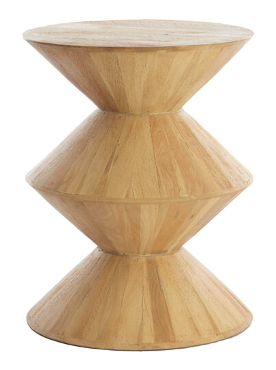 Light & Living Bijzettafel 'Larus' Mangohout, 40cm, kleur Naturel