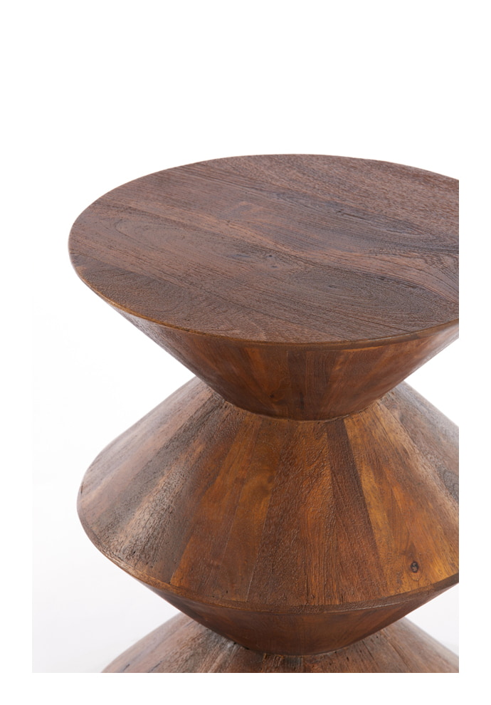 Light & Living Bijzettafel 'Larus' Mangohout, 40cm, kleur Bruin