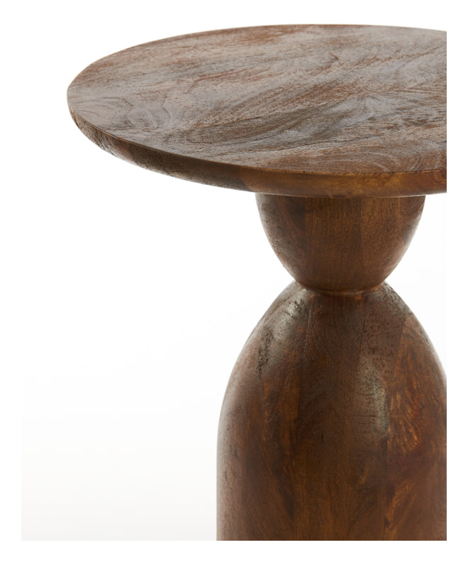 Light & Living Bijzettafel 'Torir' Mangohout, 40cm, kleur Bruin