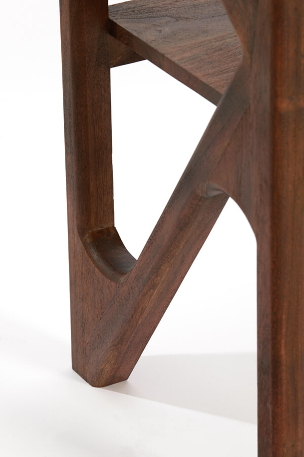 Light & Living Sidetable 'Yuki' Acaciahout en glas, 119cm
