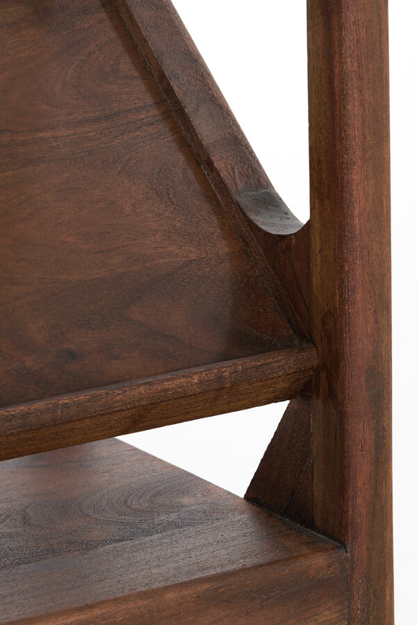 Light & Living Sidetable 'Yuki' Acaciahout en glas, 119cm
