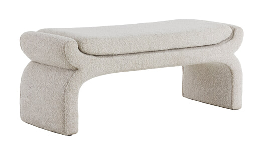 Light & Living Bankje 'Nafya' Boucl?, 119cm, kleur Beige