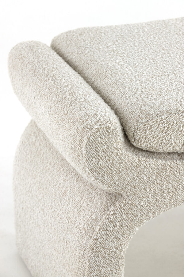 Light & Living Bankje 'Nafya' Bouclé, 119cm, kleur Beige