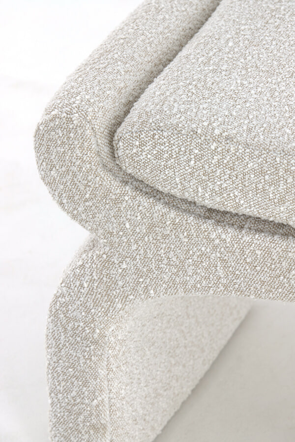 Light & Living Bankje 'Nafya' Bouclé, 119cm, kleur Beige