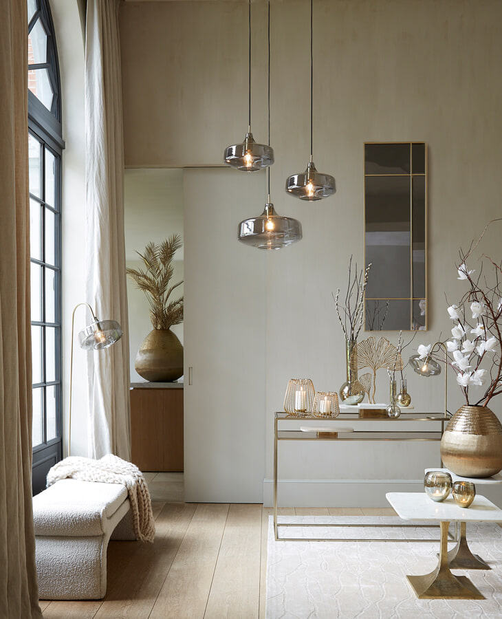 Light & Living Bankje 'Nafya' Bouclé, 119cm, kleur Beige