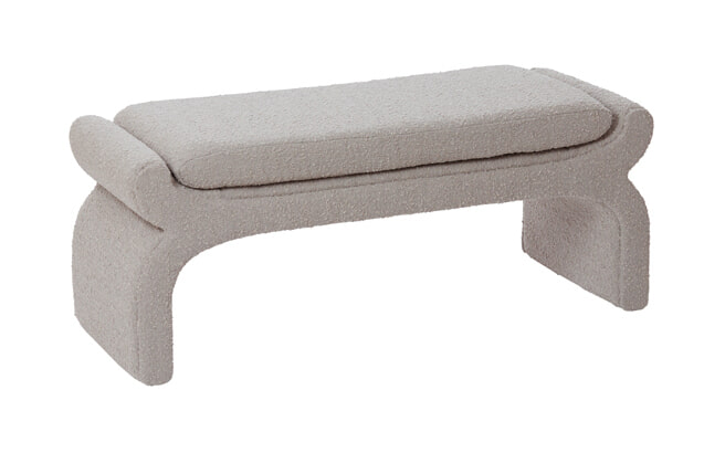Light & Living Bankje 'Nafya' Boucl?, kleur Taupe
