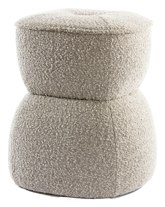 Light & Living Poef 'Leyla' Bouclé, kleur Beige