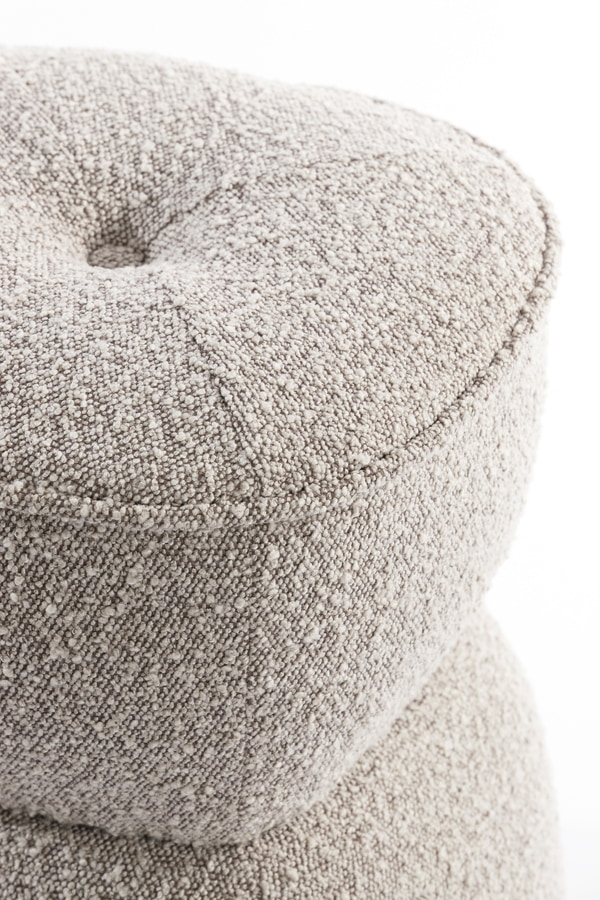Light & Living Poef 'Leyla' Bouclé, kleur Beige