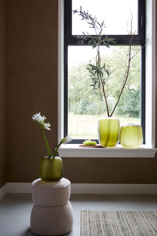 Light & Living Poef 'Leyla' Bouclé, kleur Beige