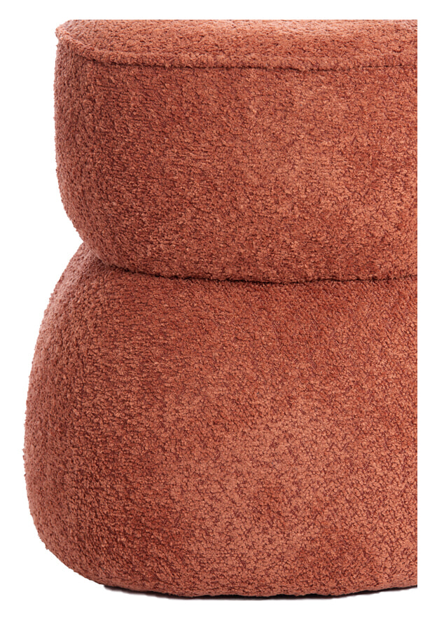 Light & Living Poef 'Leyla' Chenille, kleur Terra