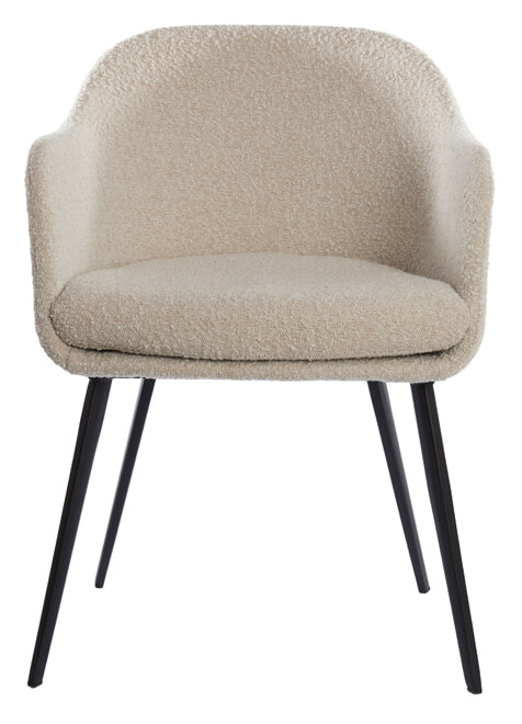 Light & Living Eetkamerstoel 'Leone' Bouclé, kleur Beige