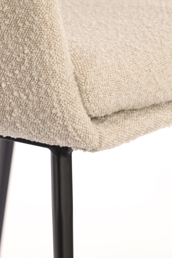 Light & Living Eetkamerstoel 'Leone' Bouclé, kleur Beige