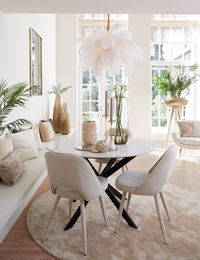 Light & Living Eetkamerstoel 'Djeslin' kleur Beige