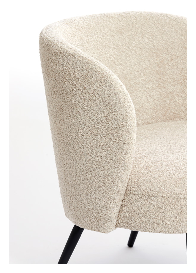 Light & Living Fauteuil 'Dieyda' Bouclé, kleur Beige