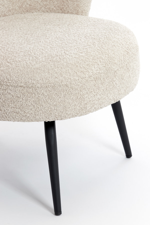 Light & Living Fauteuil 'Dieyda' Bouclé, kleur Beige