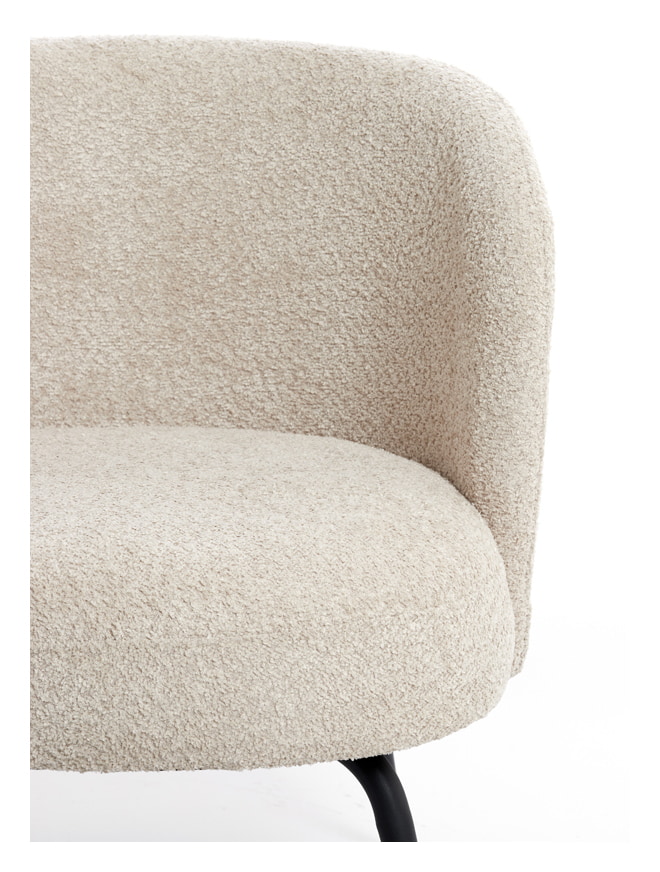 Light & Living Fauteuil 'Dieyda' Bouclé, kleur Beige
