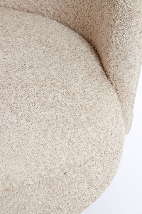 Light & Living Fauteuil 'Dieyda' Bouclé, kleur Beige
