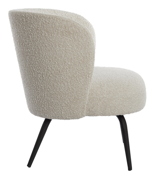 Light & Living Fauteuil 'Dieyda' Bouclé, kleur Crème