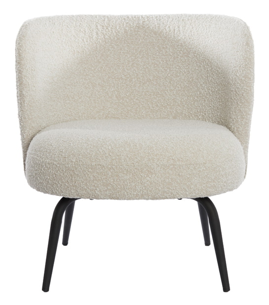Light & Living Fauteuil 'Dieyda' Bouclé, kleur Crème