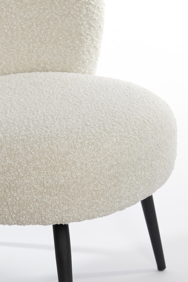 Light & Living Fauteuil 'Dieyda' Bouclé, kleur Crème