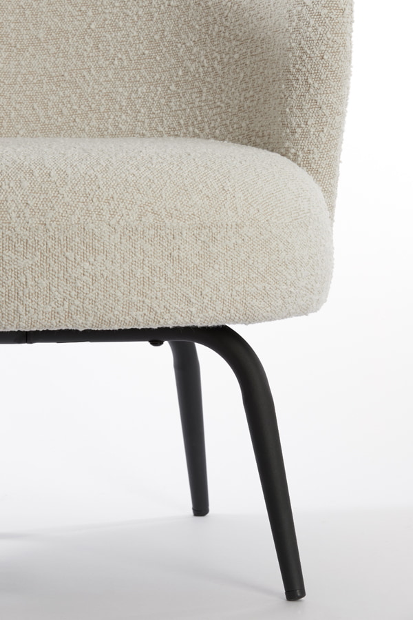 Light & Living Fauteuil 'Dieyda' Bouclé, kleur Crème