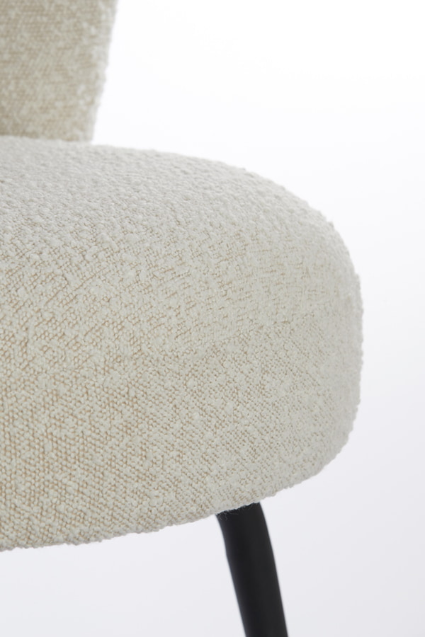 Light & Living Fauteuil 'Dieyda' Bouclé, kleur Crème