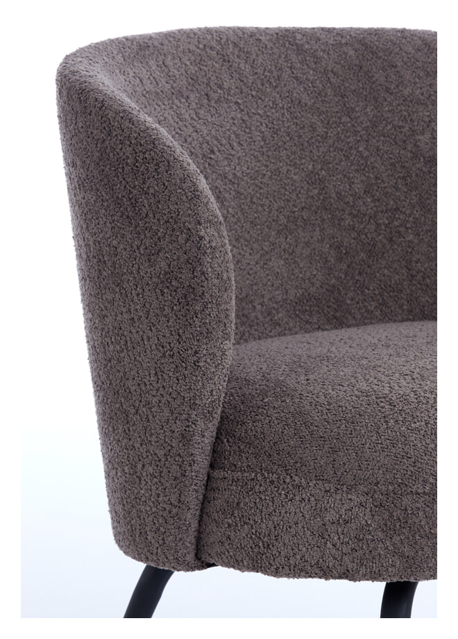 Light & Living Fauteuil 'Dieyda' Bouclé, kleur Bruin