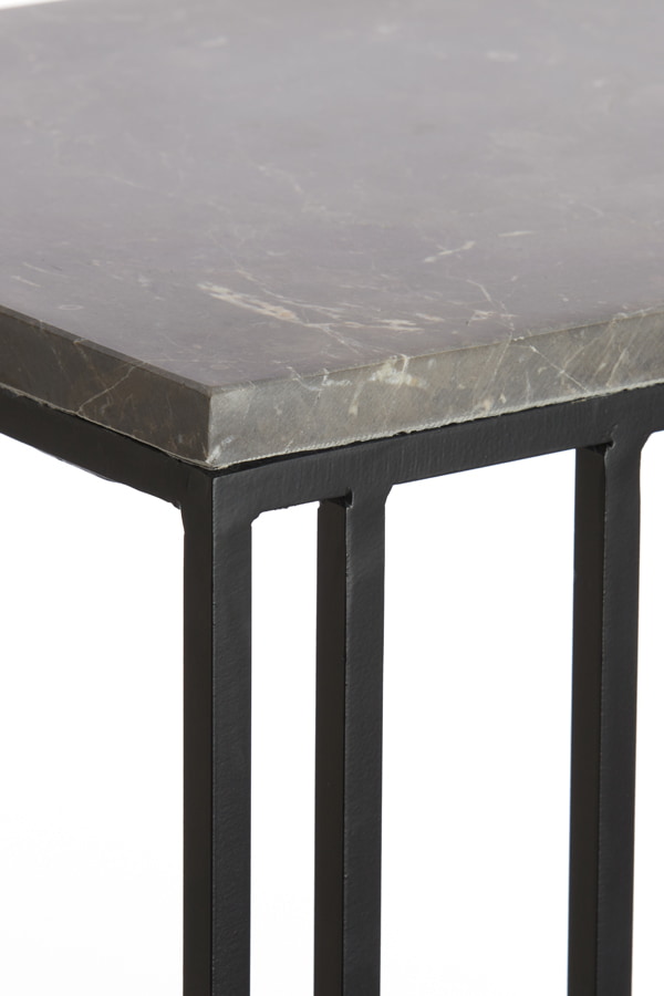 Light & Living Laptoptafel 'Roshan' Marmer, kleur Bruin