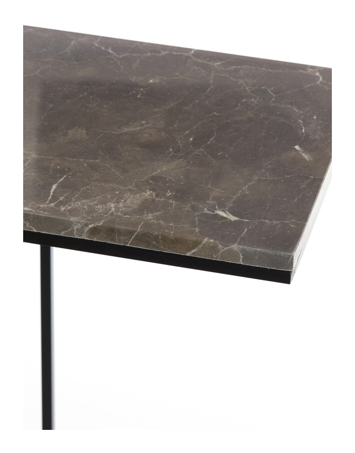 Light & Living Laptoptafel 'Roshan' Marmer, kleur Bruin