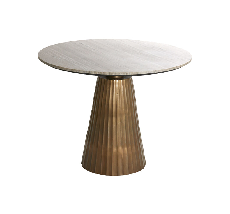 Light & Living Ronde Eettafel Rianne Marmer, 100cm - Brons
