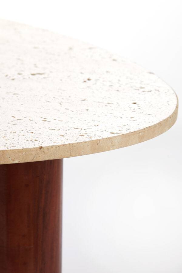 Light & Living Salontafel 'Mahelona' Travertin en Acaciahout, 90 x 72cm