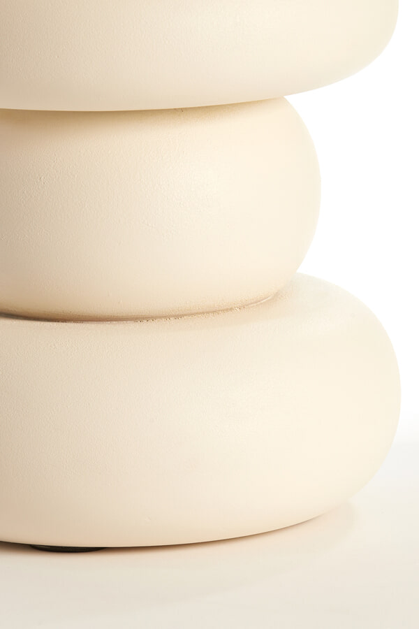 Light & Living Bijzettafel 'Azalas' Mangohout, 40cm, kleur Crème