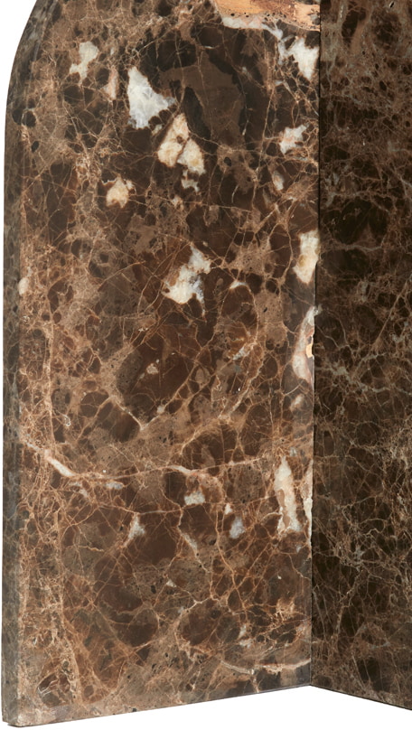 Light & Living Bijzettafel 'Otinia' Marmer, 48cm hoog, kleur Donkerbruin