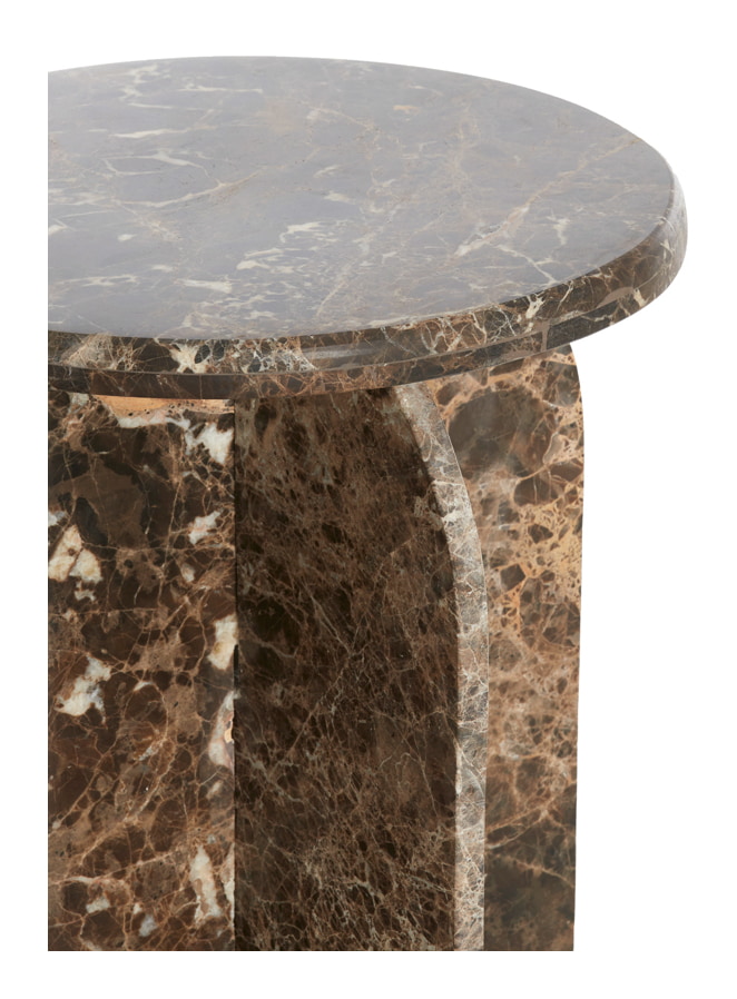 Light & Living Bijzettafel 'Otinia' Marmer, 56cm hoog, kleur Donkerbruin