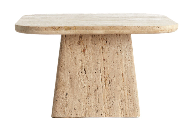 Light & Living Salontafel 'Kepami' Travertin, 60 x 60cm, kleur Zand
