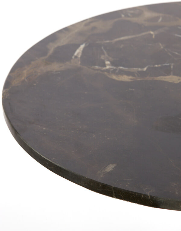 Light & Living Ronde Bijzettafel 'Pazo' 48cm, kleur Donkerbruin
