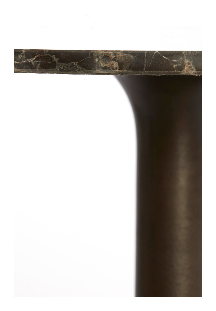 Light & Living Ronde Bijzettafel 'Pazo' 48cm, kleur Donkerbruin