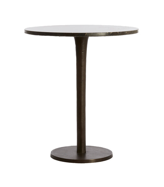 Light & Living Ronde Bijzettafel Pazo 48cm - Donkerbruin