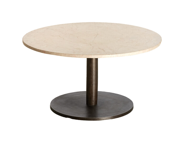 Light & Living Ronde Salontafel Pazo Marmer, 76cm - Zand