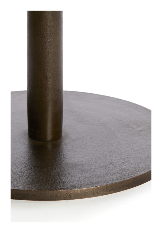Light & Living Ronde Salontafel 'Pazo' Marmer, 76cm, kleur Donkerbruin