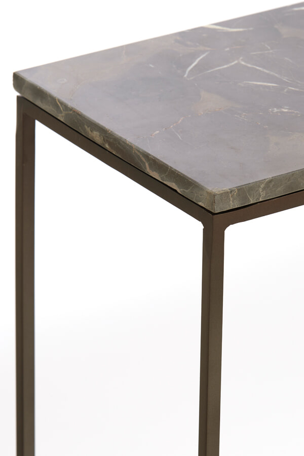 Light & Living Sidetable 'Morena' Set van 2 stuks, Marmer, kleur Bruin
