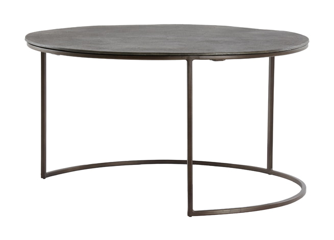 Light & Living Ronde Salontafel 'Talca' Set van 2 stuks, kleur Donkerbruin